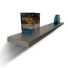 Brushed Steel Floating Shelves upper view