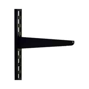 120mm Black Twin Slot Shelf Bracket