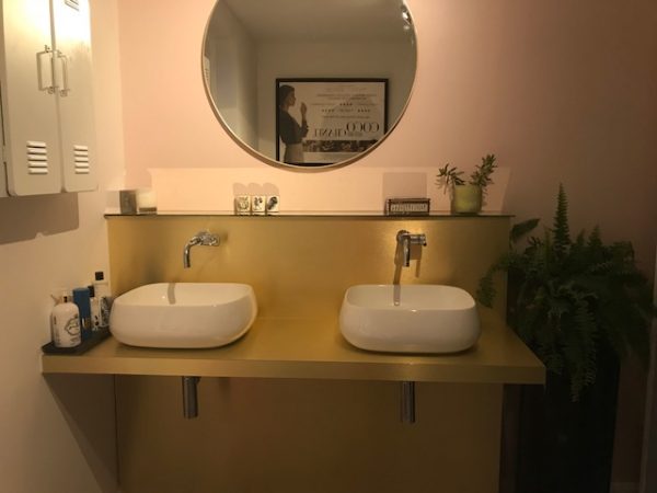 Brushed Gold Floating Shelves