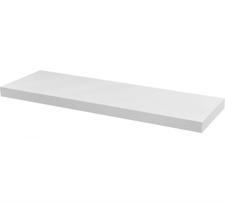 White Floating Shelf 600mm x 240mm Top Shelf UK
