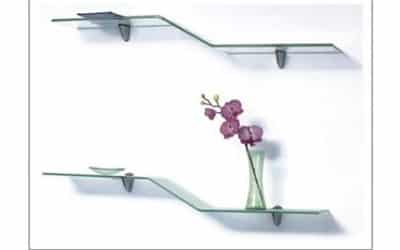 glass floating shelves