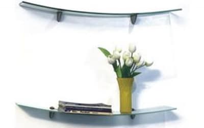 glass floating shelves