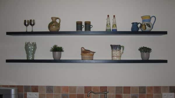 Ready To Paint Floating Shelves in black colour front view