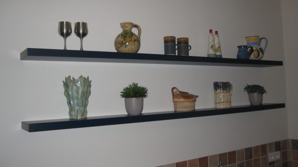 Ready To Paint Floating Shelves in black colour