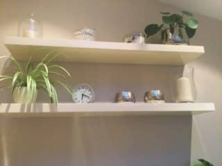 Cream shelves for kitchen deals
