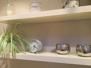 Cream Gloss Floating Shelf Top Shelf UK