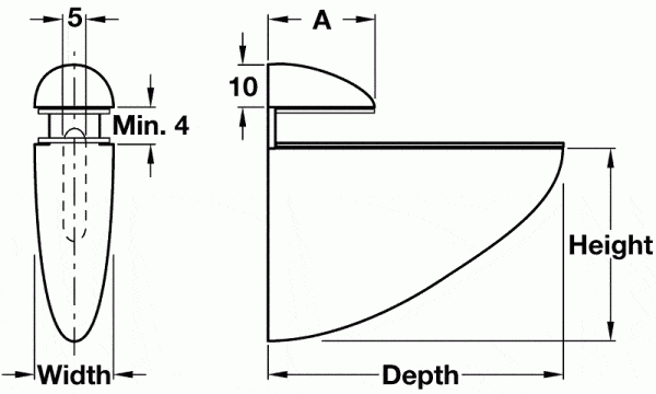 large - shelf clamps diagram