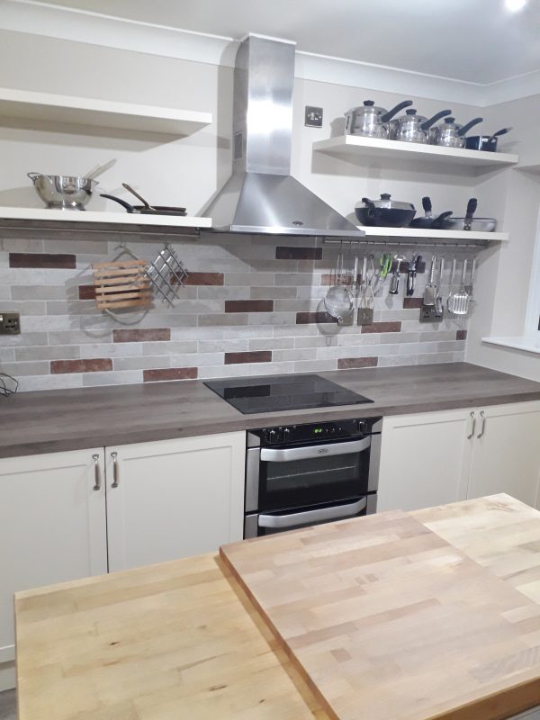 Ready To Paint Wall Shelves in kitchen - white colour