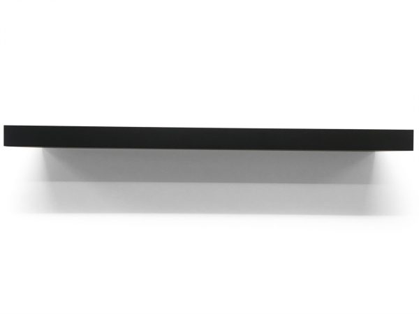 mall black floating shelves front view