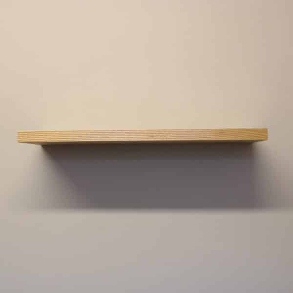 solid ash floating shelf by Top Shelf UK front view