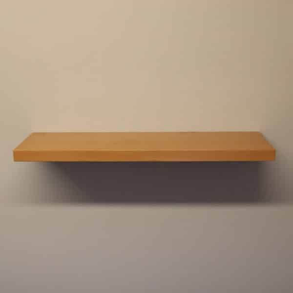 solid beech floating shelf by Top Shelf UK upper view