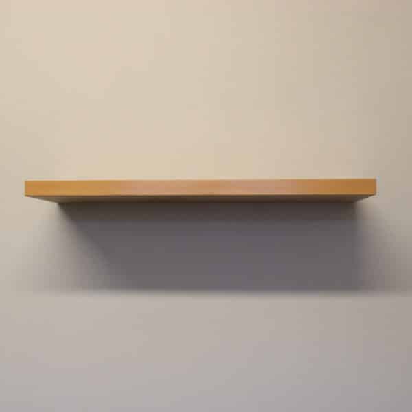 solid beech floating shelf by Top Shelf UK front view