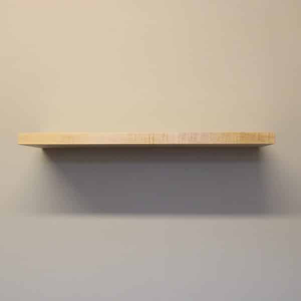 solid maple floating shelf by Top Shelf UK front view