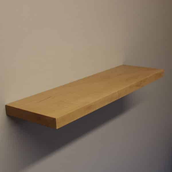 solid maple floating shelf by Top Shelf UK