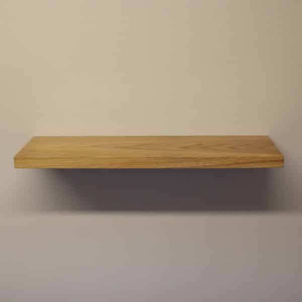 solid oak floating shelf by Top Shelf UK upper view