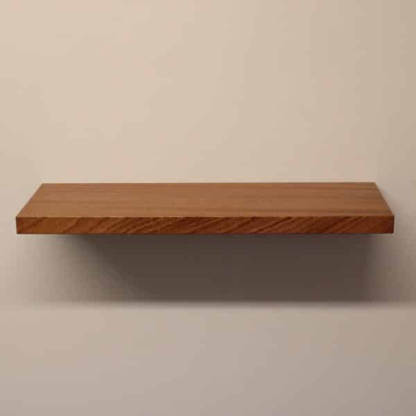 solid sapele floating shelf by Top Shelf UK - upper view