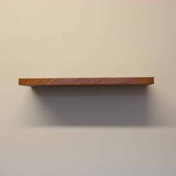 solid sapele floating shelf by Top Shelf UK