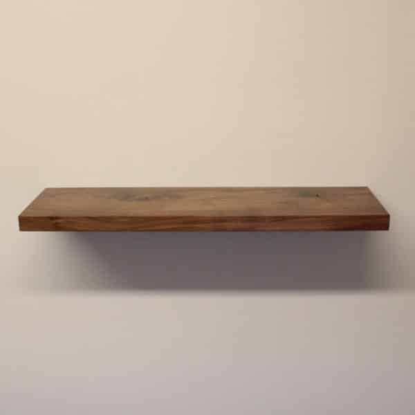 solid walnut floating shelf by Top Shelf UK - upper view