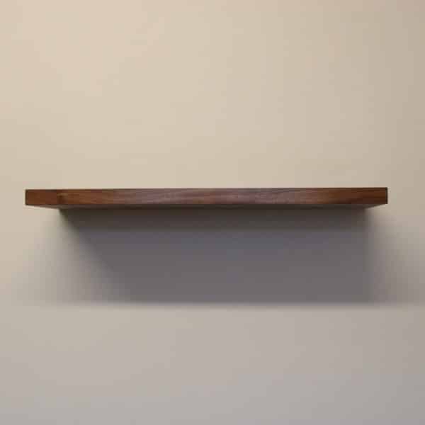 solid walnut floating shelf by Top Shelf UK - front view