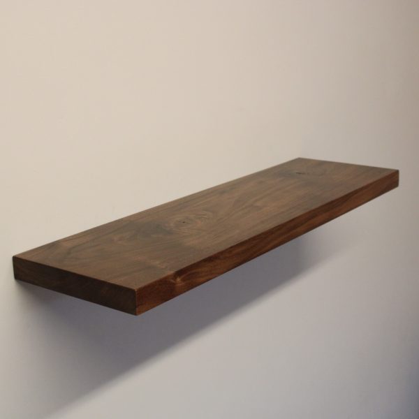 solid walnut floating shelf by Top Shelf UK