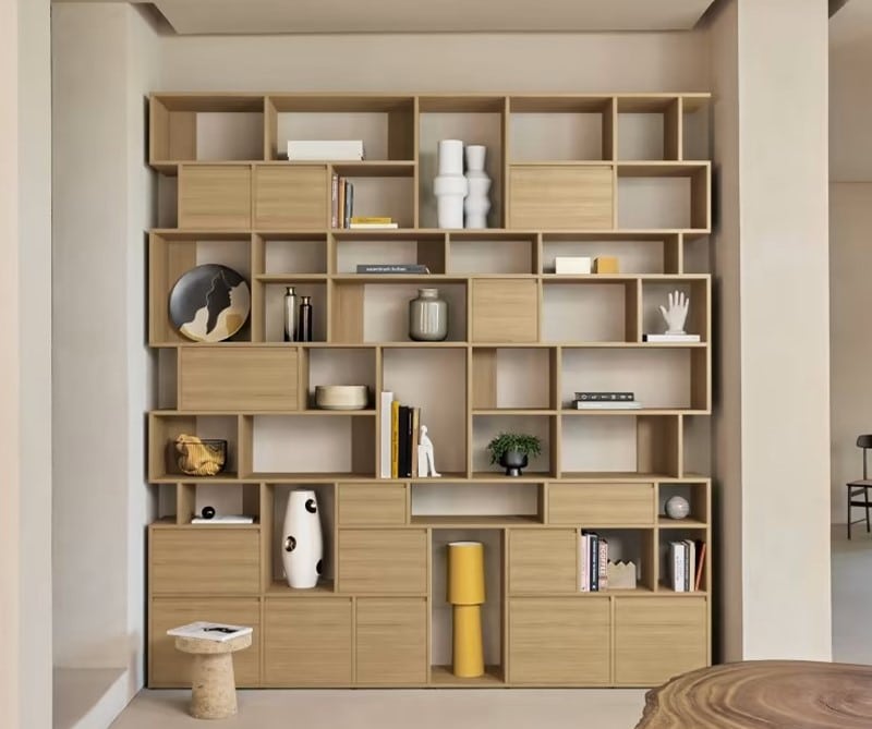 A modular bespoke shelving unit from Top Shelf UK