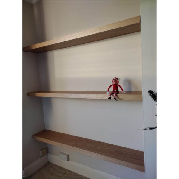 Floating shelves available as customisable gold wall shelves at Top Shelf UK
